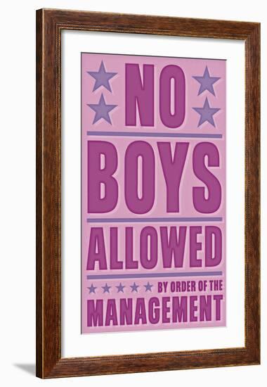 No Boys Allowed-John W^ Golden-Framed Art Print