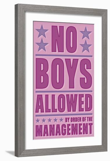 No Boys Allowed-John W^ Golden-Framed Art Print