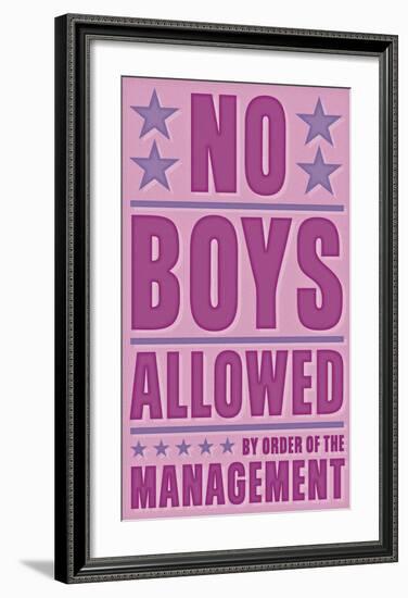 No Boys Allowed-John W^ Golden-Framed Art Print