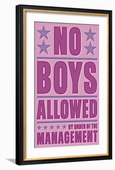 No Boys Allowed-John W^ Golden-Framed Art Print