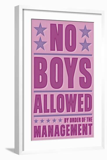 No Boys Allowed-John W^ Golden-Framed Art Print