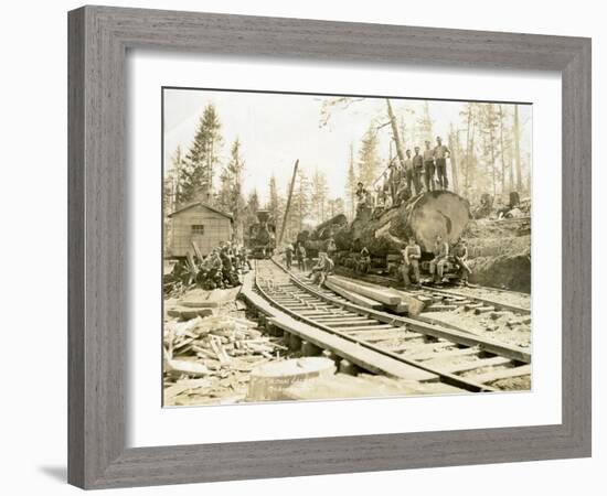 No. Camp, C.H. Clemons Logging Co, Melbourne, WA, 1918-Clark Kinsey-Framed Giclee Print