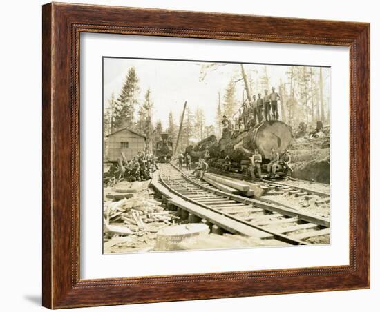 No. Camp, C.H. Clemons Logging Co, Melbourne, WA, 1918-Clark Kinsey-Framed Giclee Print