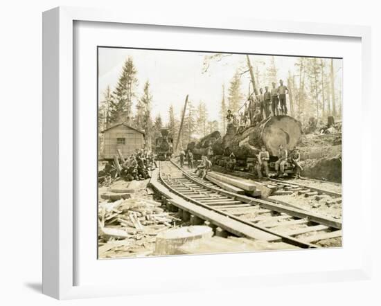 No. Camp, C.H. Clemons Logging Co, Melbourne, WA, 1918-Clark Kinsey-Framed Giclee Print