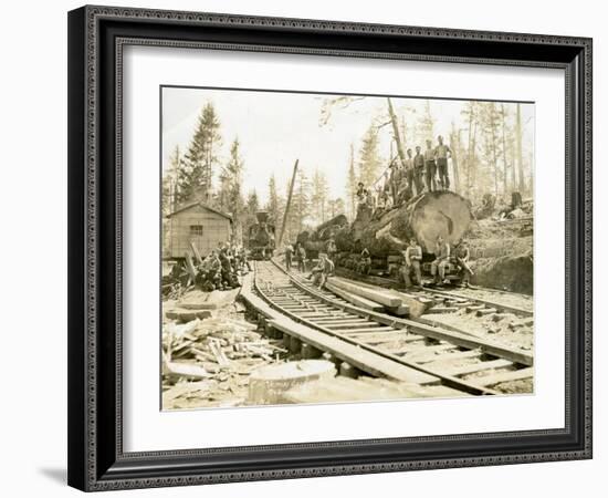 No. Camp, C.H. Clemons Logging Co, Melbourne, WA, 1918-Clark Kinsey-Framed Giclee Print