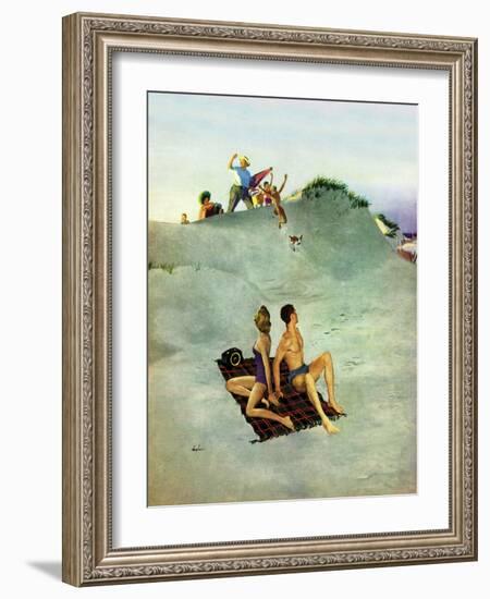 "No Chance to Be Alone", August 8, 1953-George Hughes-Framed Giclee Print