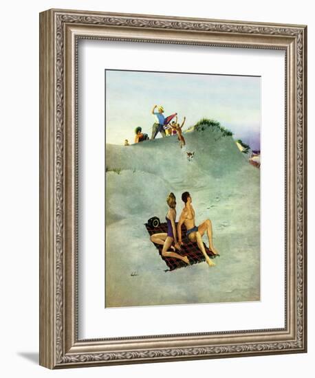 "No Chance to Be Alone", August 8, 1953-George Hughes-Framed Giclee Print