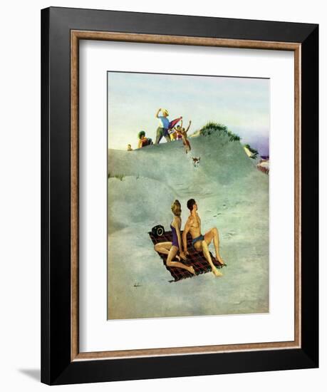 "No Chance to Be Alone", August 8, 1953-George Hughes-Framed Giclee Print