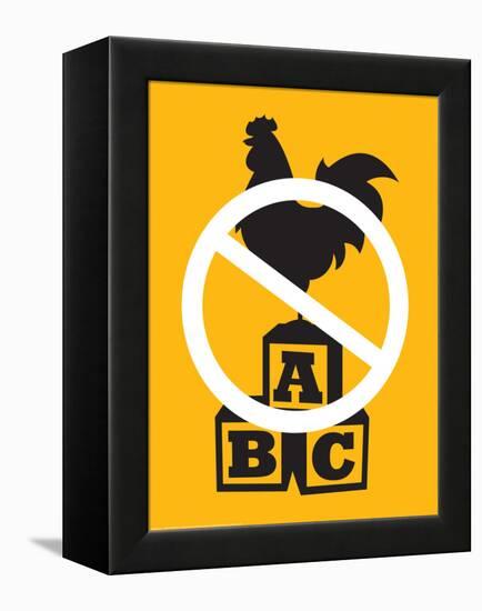 No Cock Blocking-J.J. Brando-Framed Stretched Canvas