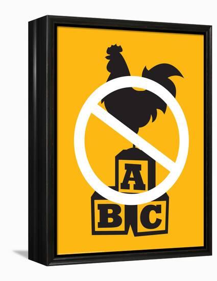 No Cock Blocking-J.J. Brando-Framed Stretched Canvas