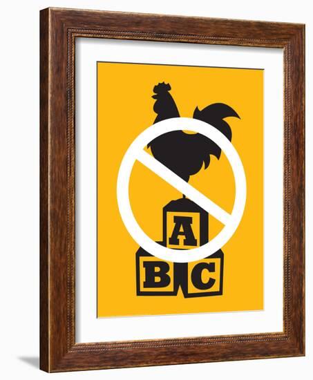 No Cock Blocking-J.J. Brando-Framed Premium Giclee Print