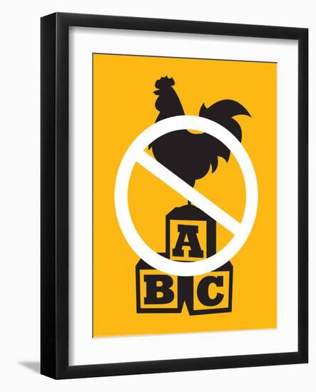 No Cock Blocking-J.J. Brando-Framed Premium Giclee Print