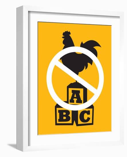 No Cock Blocking-J.J. Brando-Framed Premium Giclee Print