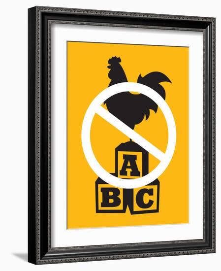 No Cock Blocking-J.J. Brando-Framed Art Print