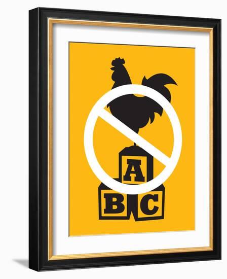 No Cock Blocking-J.J. Brando-Framed Art Print