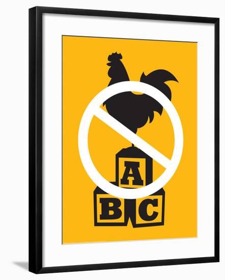 No Cock Blocking-J.J. Brando-Framed Art Print