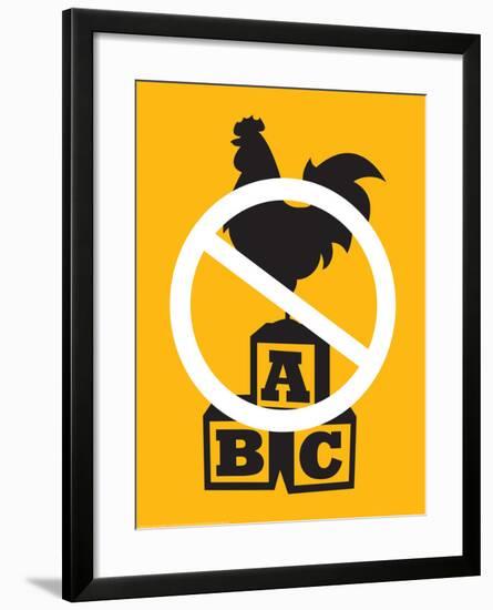 No Cock Blocking-J.J. Brando-Framed Art Print