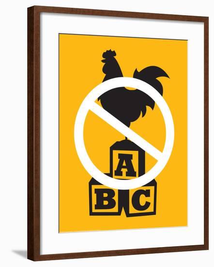 No Cock Blocking-J.J. Brando-Framed Art Print