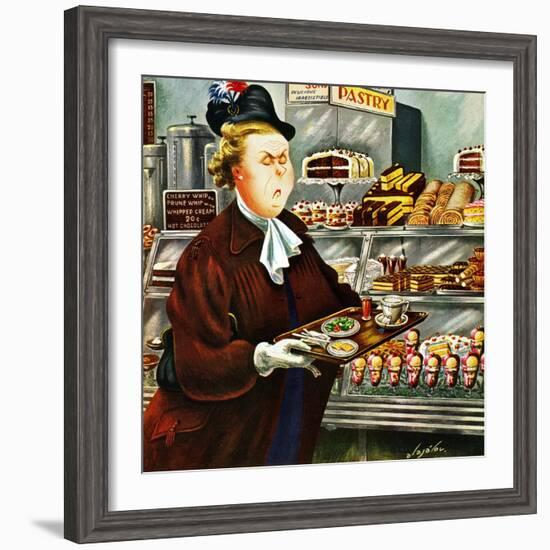 "NO Desserts," March 12, 1949-Constantin Alajalov-Framed Giclee Print