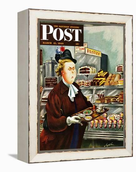 "NO Desserts," Saturday Evening Post Cover, March 12, 1949-Constantin Alajalov-Framed Premier Image Canvas