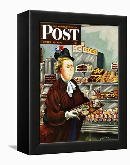 "NO Desserts," Saturday Evening Post Cover, March 12, 1949-Constantin Alajalov-Framed Premier Image Canvas