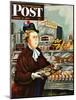 "NO Desserts," Saturday Evening Post Cover, March 12, 1949-Constantin Alajalov-Mounted Giclee Print