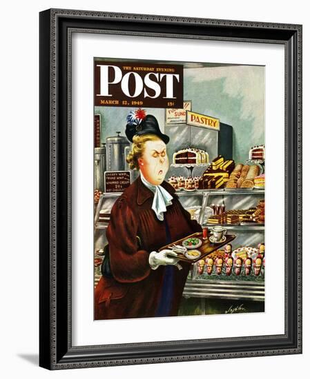 "NO Desserts," Saturday Evening Post Cover, March 12, 1949-Constantin Alajalov-Framed Giclee Print