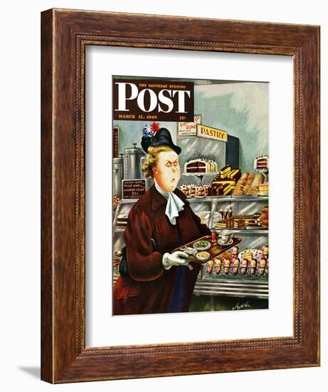 "NO Desserts," Saturday Evening Post Cover, March 12, 1949-Constantin Alajalov-Framed Giclee Print