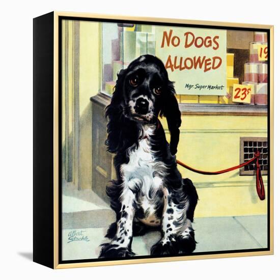 "No Dogs Allowed," August 24, 1946-Albert Staehle-Framed Premier Image Canvas