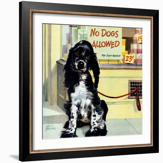 "No Dogs Allowed," August 24, 1946-Albert Staehle-Framed Giclee Print