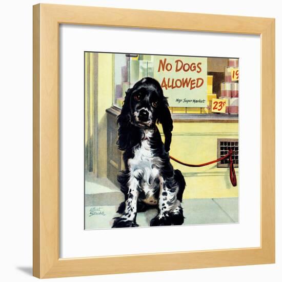"No Dogs Allowed," August 24, 1946-Albert Staehle-Framed Giclee Print