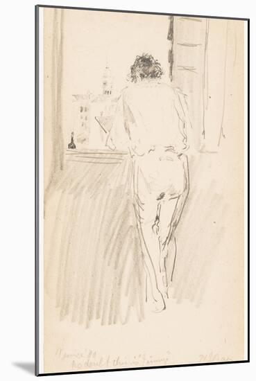 No Doubt this is 'Jimmy', Venice, 1880 (Pencil on Paper)-Robert Frederick Blum-Mounted Giclee Print