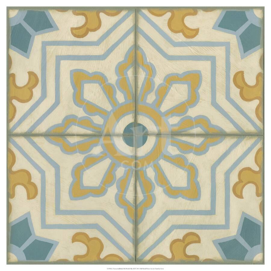 No Embellish Old World Tiles Iii Art Print By Chariklia Zarris Com No Embellish Old World Tiles Iiiby Chariklia Zarris
