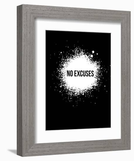 No Excuses Black-NaxArt-Framed Art Print