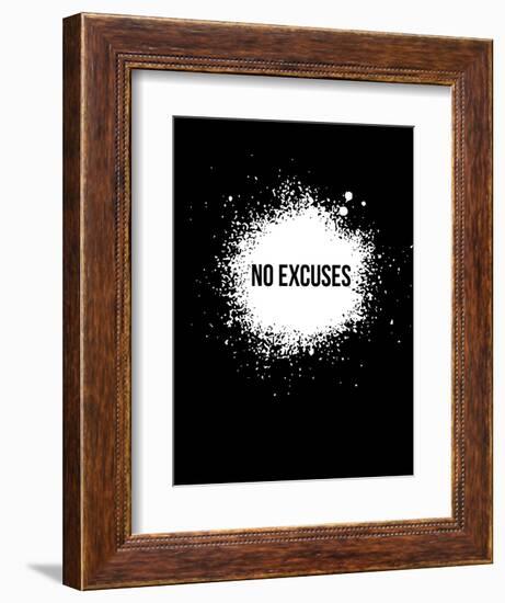 No Excuses Black-NaxArt-Framed Art Print