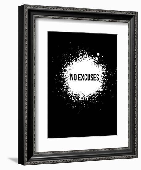 No Excuses Black-NaxArt-Framed Art Print