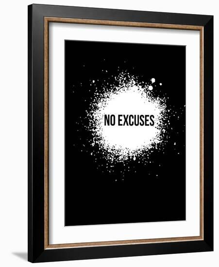 No Excuses Black-NaxArt-Framed Art Print