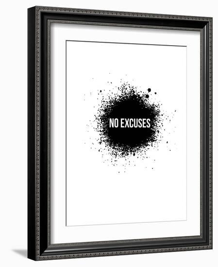 No Excuses White-NaxArt-Framed Art Print