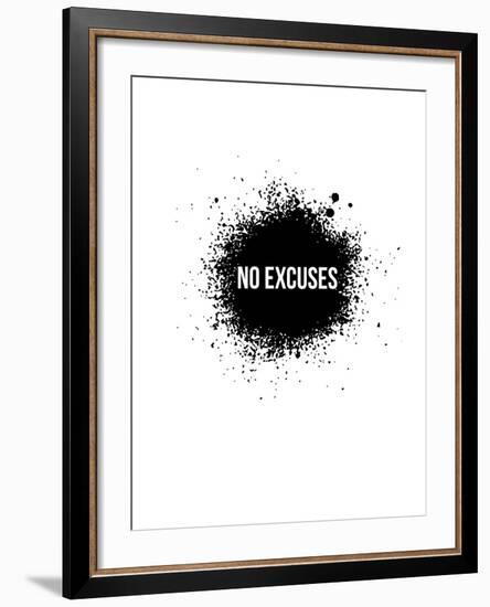 No Excuses White-NaxArt-Framed Art Print