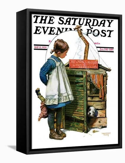 "No Girls Allowed," Saturday Evening Post Cover, May 15, 1926-Lawrence Toney-Framed Premier Image Canvas