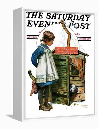 "No Girls Allowed," Saturday Evening Post Cover, May 15, 1926-Lawrence Toney-Framed Premier Image Canvas