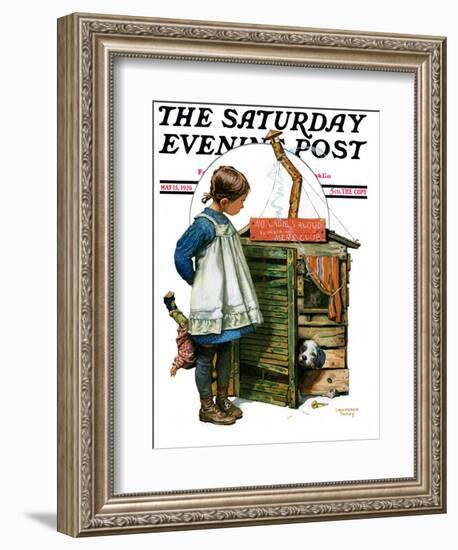 "No Girls Allowed," Saturday Evening Post Cover, May 15, 1926-Lawrence Toney-Framed Giclee Print