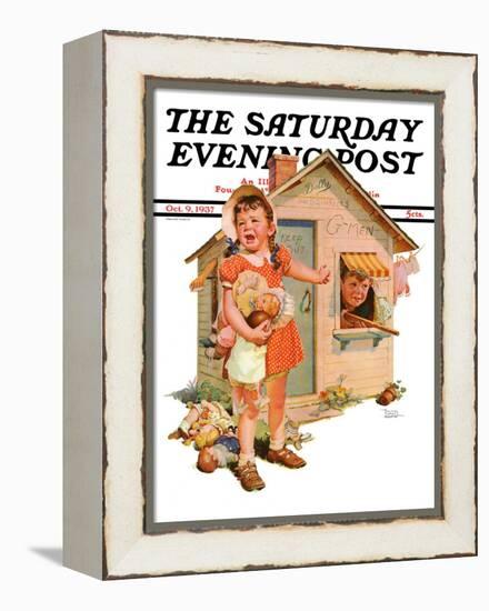 "No Girls Allowed," Saturday Evening Post Cover, October 9, 1937-Frances Tipton Hunter-Framed Premier Image Canvas