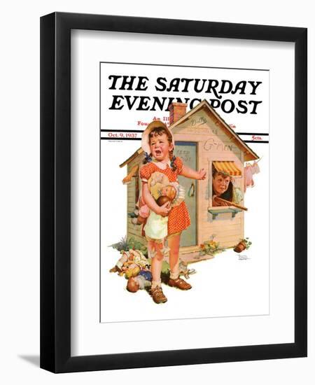 "No Girls Allowed," Saturday Evening Post Cover, October 9, 1937-Frances Tipton Hunter-Framed Giclee Print