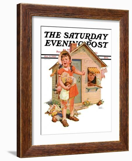 "No Girls Allowed," Saturday Evening Post Cover, October 9, 1937-Frances Tipton Hunter-Framed Giclee Print