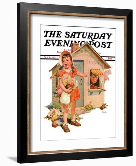 "No Girls Allowed," Saturday Evening Post Cover, October 9, 1937-Frances Tipton Hunter-Framed Giclee Print