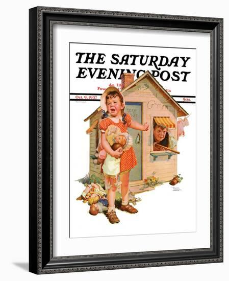"No Girls Allowed," Saturday Evening Post Cover, October 9, 1937-Frances Tipton Hunter-Framed Giclee Print