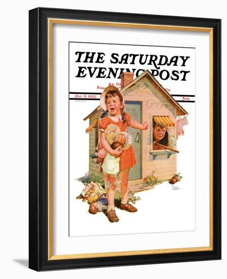 "No Girls Allowed," Saturday Evening Post Cover, October 9, 1937-Frances Tipton Hunter-Framed Giclee Print