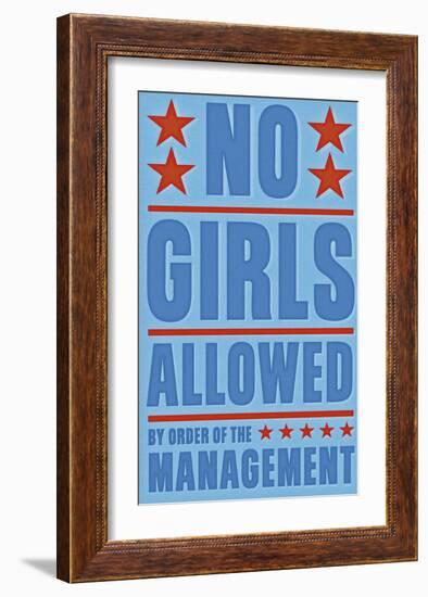 No Girls Allowed-John Golden-Framed Art Print