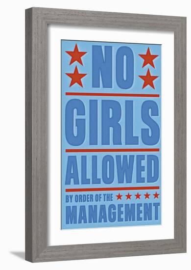 No Girls Allowed-John Golden-Framed Art Print